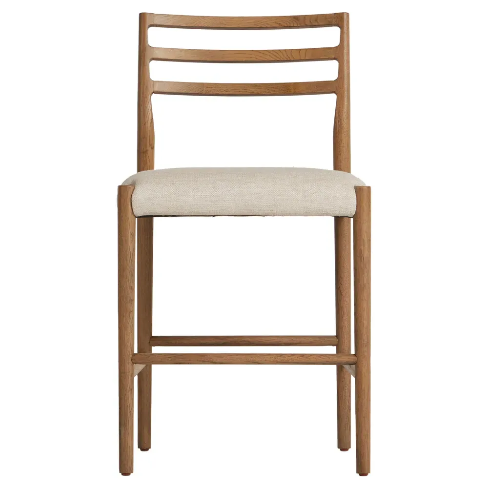 George Counter Stool - Beige, Oak