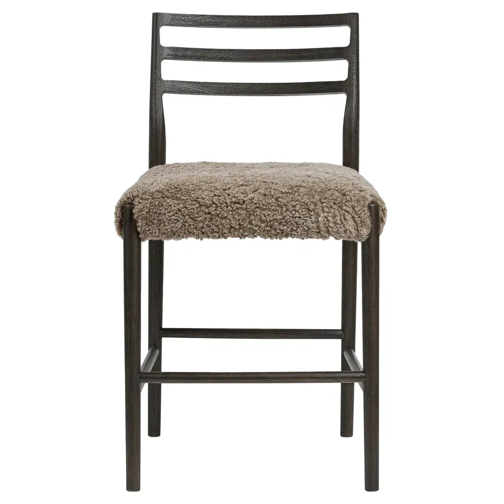 George Ladder Back Counter Stool - Brown, Oak