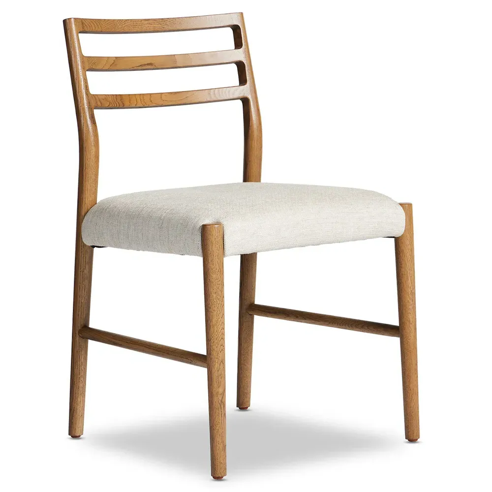 George Ladder Back Dining Chair - Beige, Oak