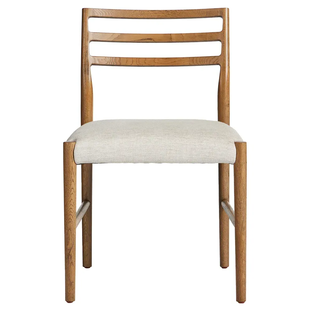 George Ladder Back Dining Chair - Beige, Oak