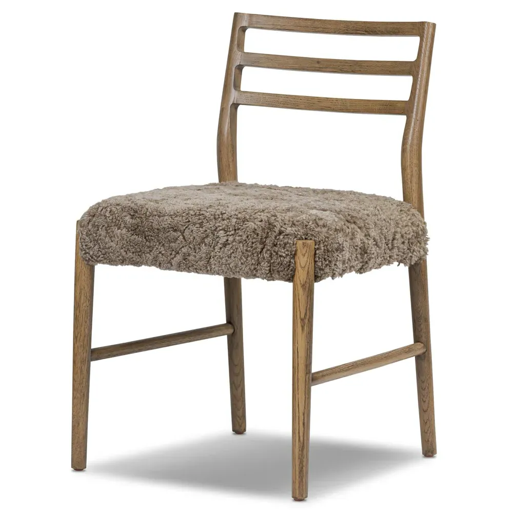 George Ladder Back Dining Chair - Brown, Oak