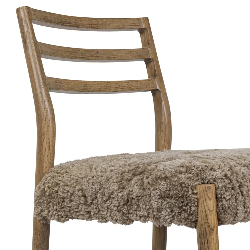 George Ladder Back Dining Chair - Brown, Oak