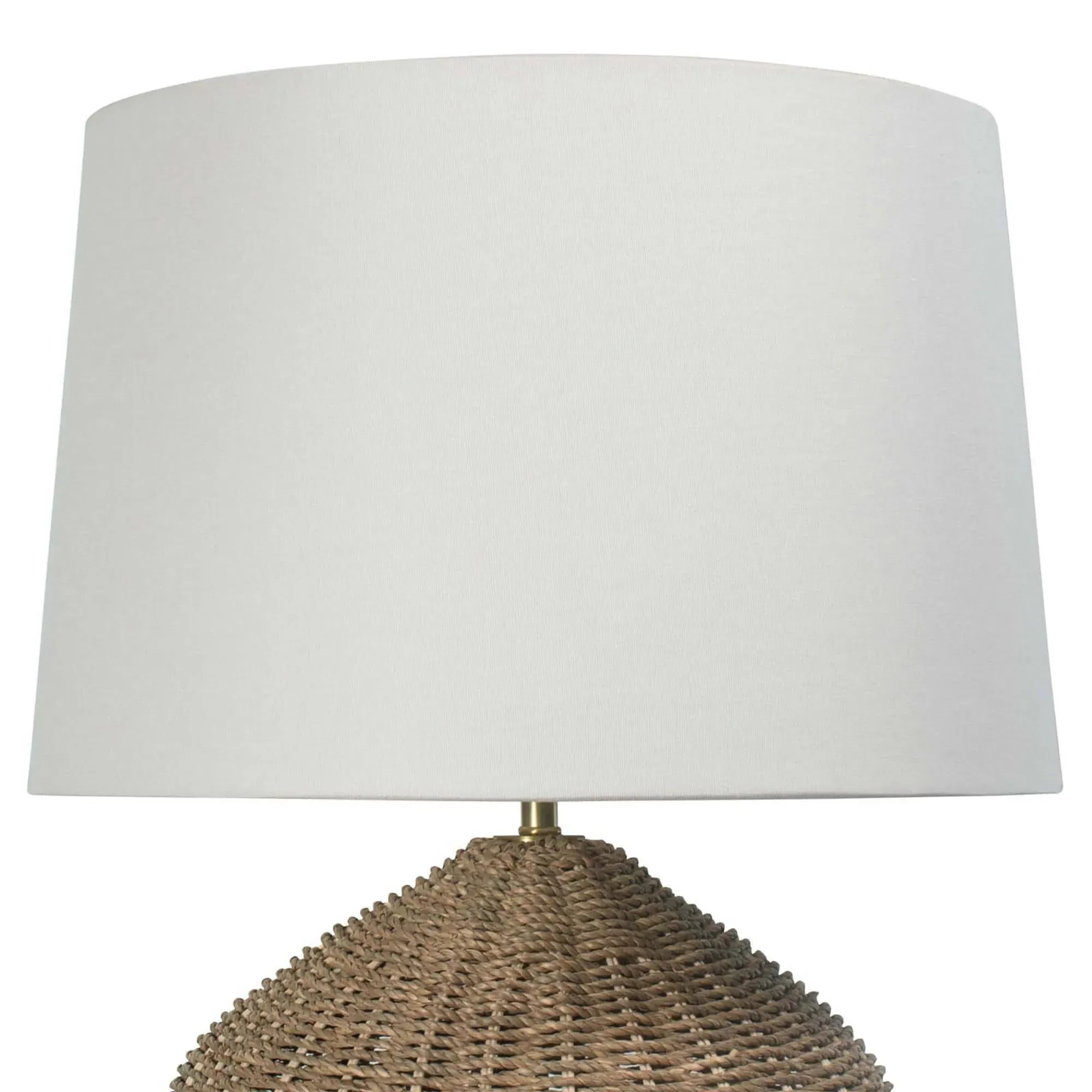 Georgian Woven Rattan Bedside Table Lamp - Brown