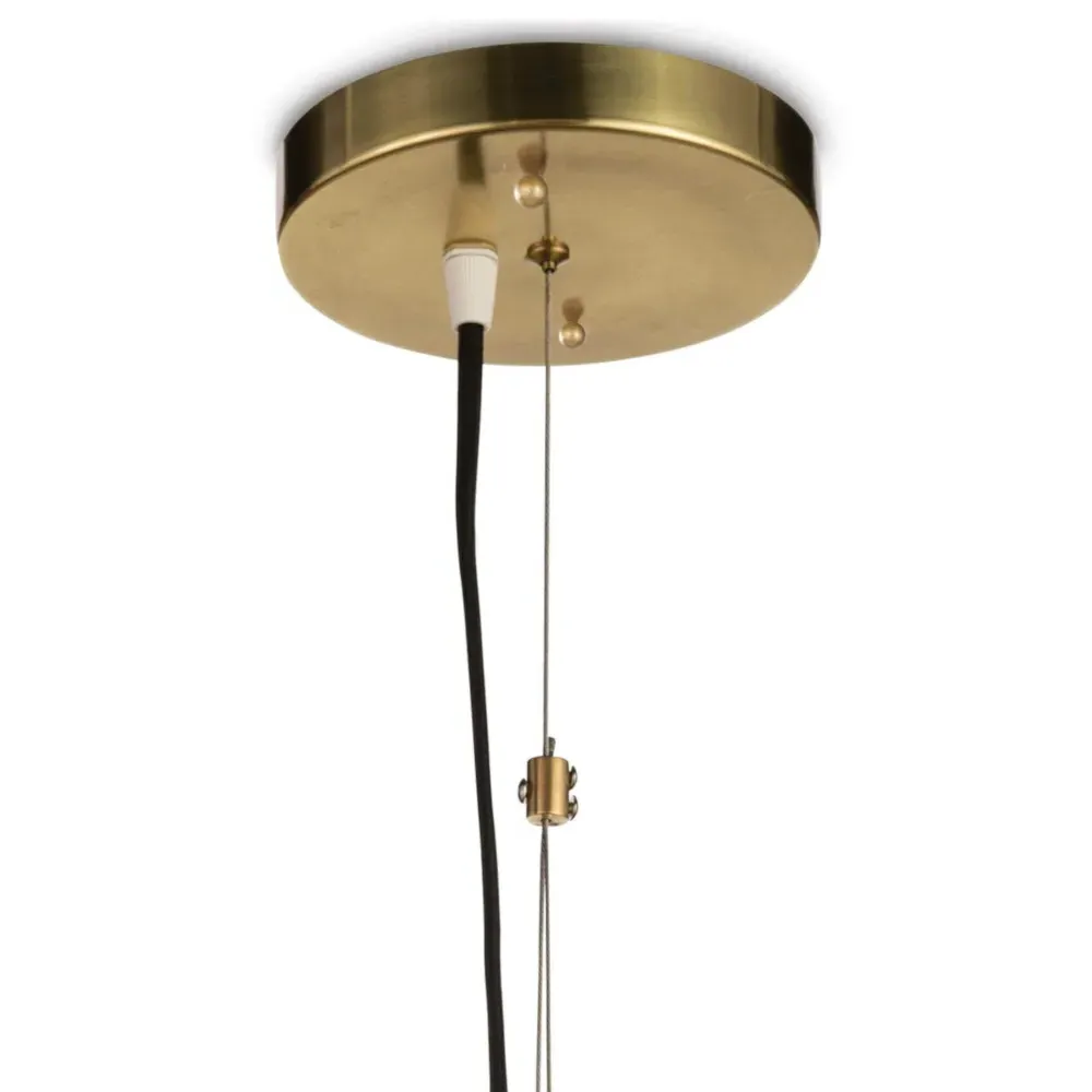 Georgian Woven Single Pendant Light - Black, Rattan