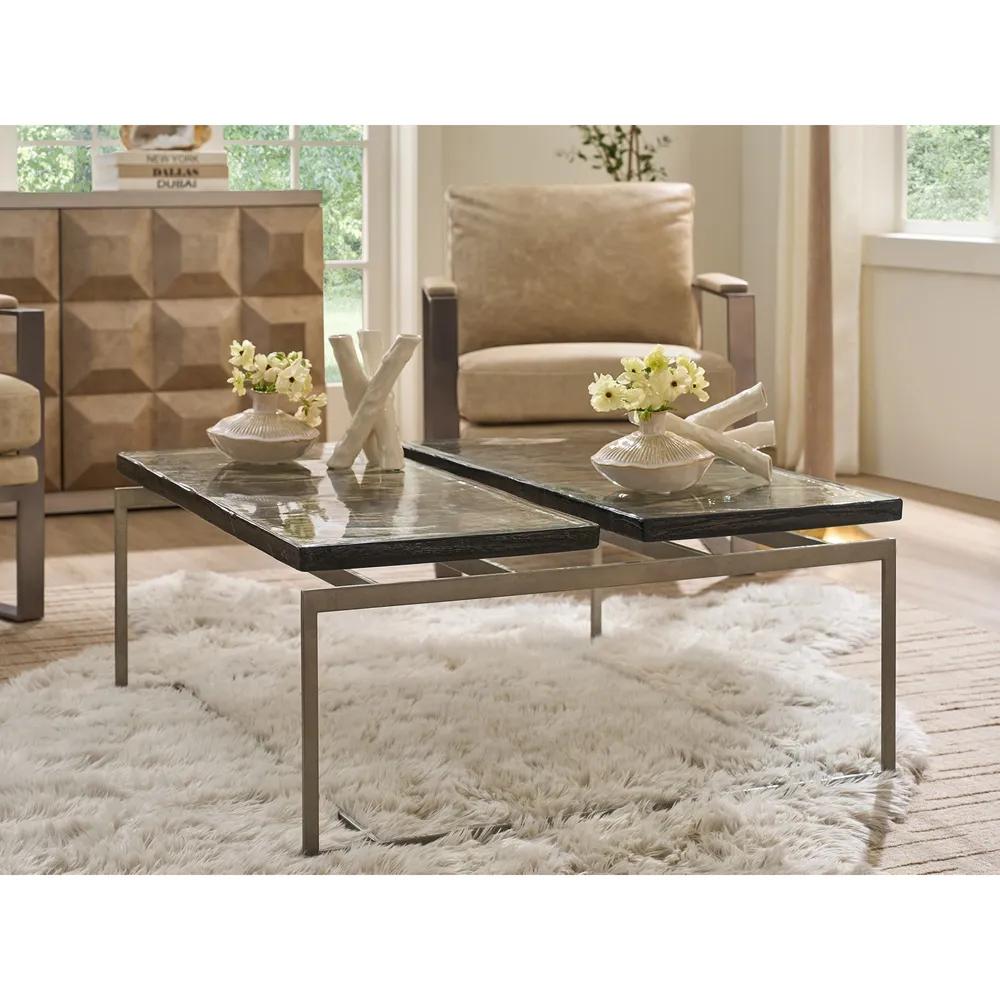 Georgina Coffee Table - Black, Glass