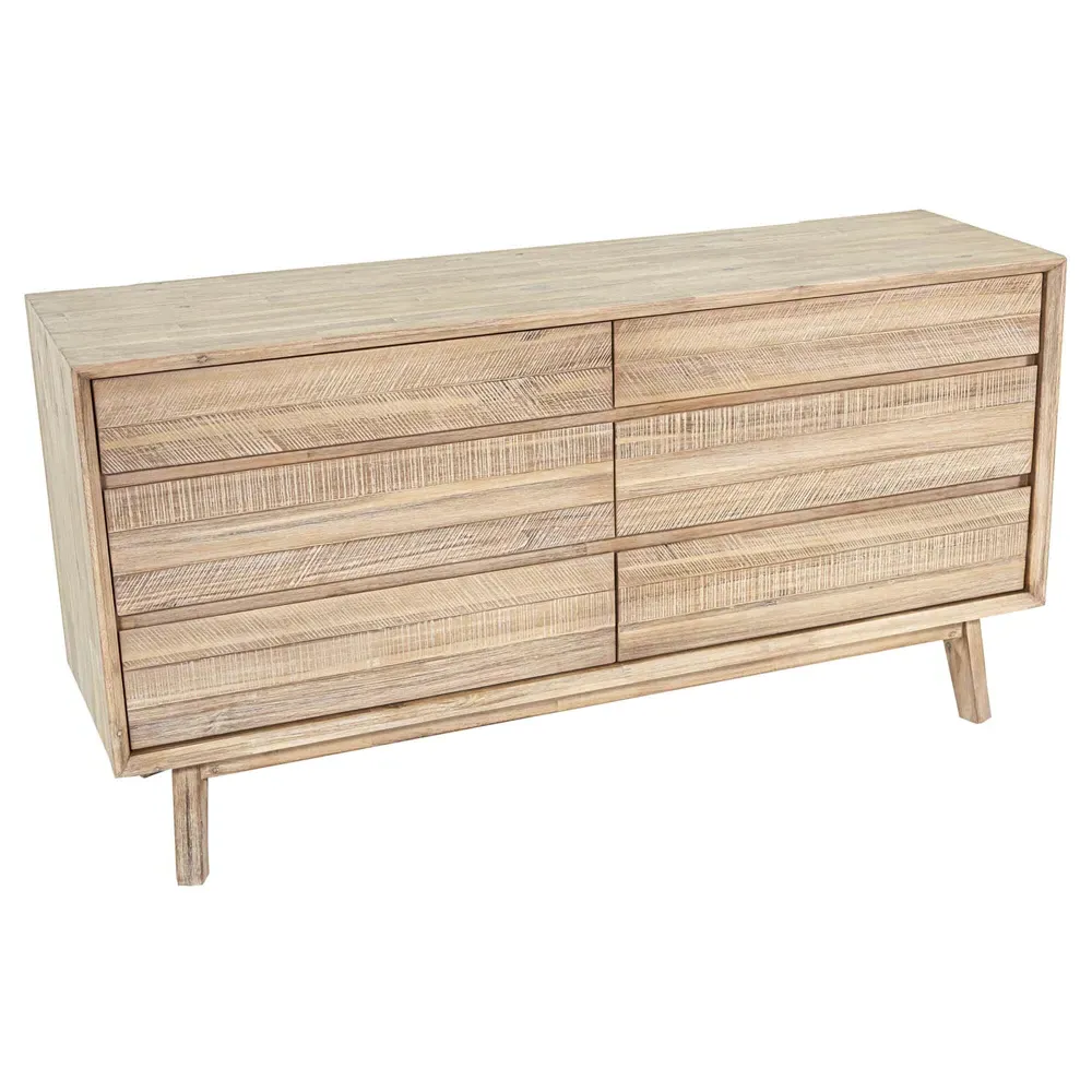 Gerald 6 Drawer Dresser - Light Brown, Acacia Wood