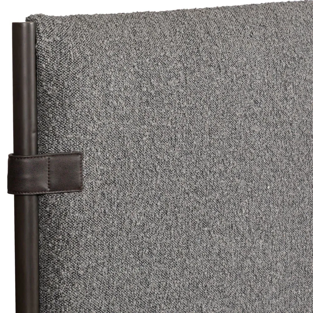 Gerald King Size Bed Frame - Grey, Boucle