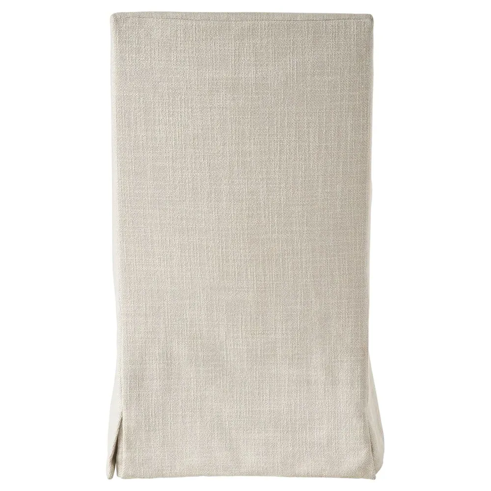 Gerald Slipcovered Dining Arm Chair - Beige, Oak