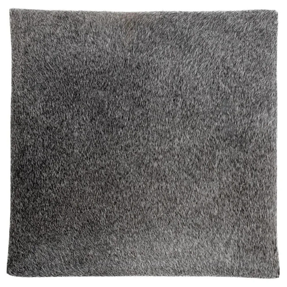 Geraldine Backless Counter Stool - Grey, Hair On Hide