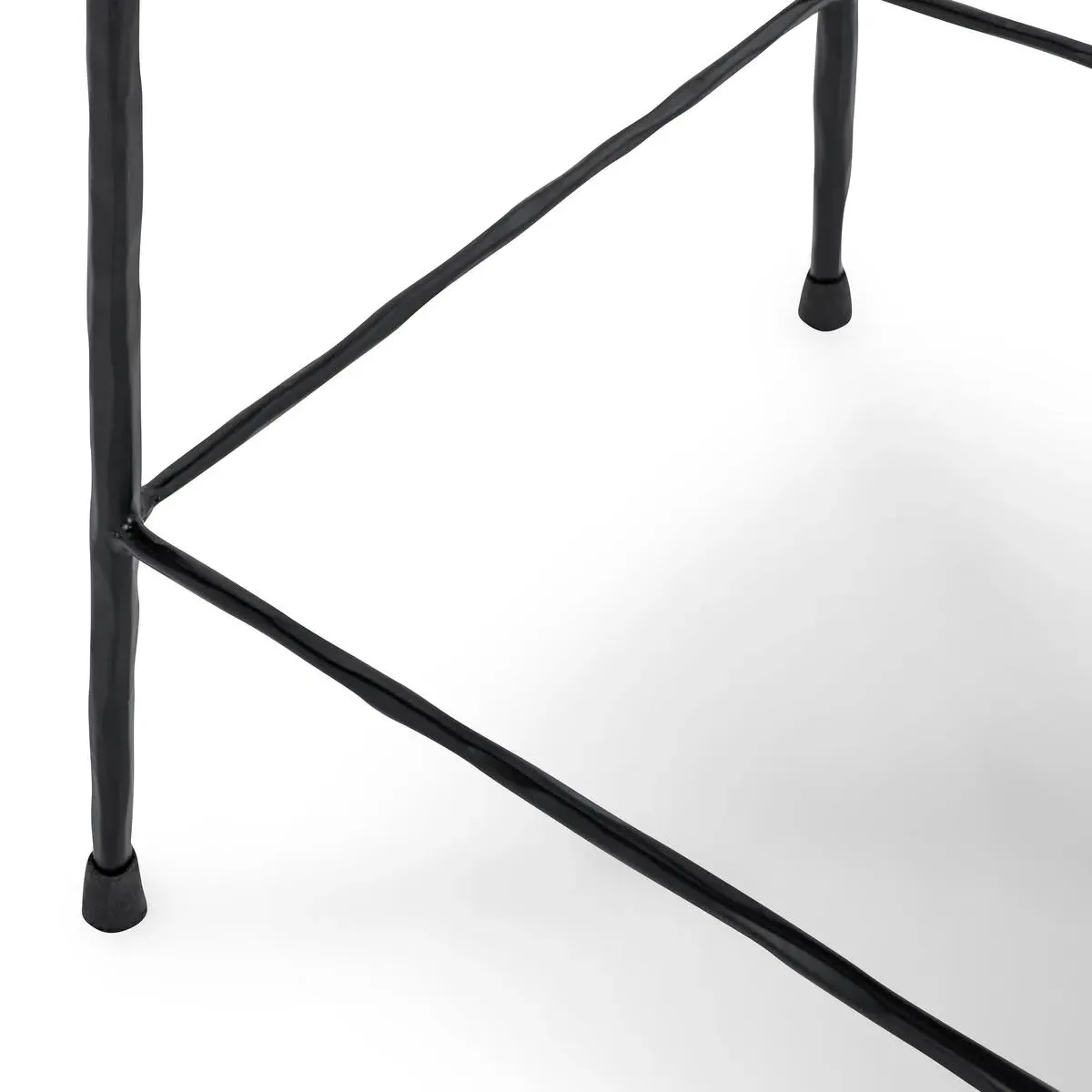 Geraldine Backless Counter Stool - Grey, Hair On Hide