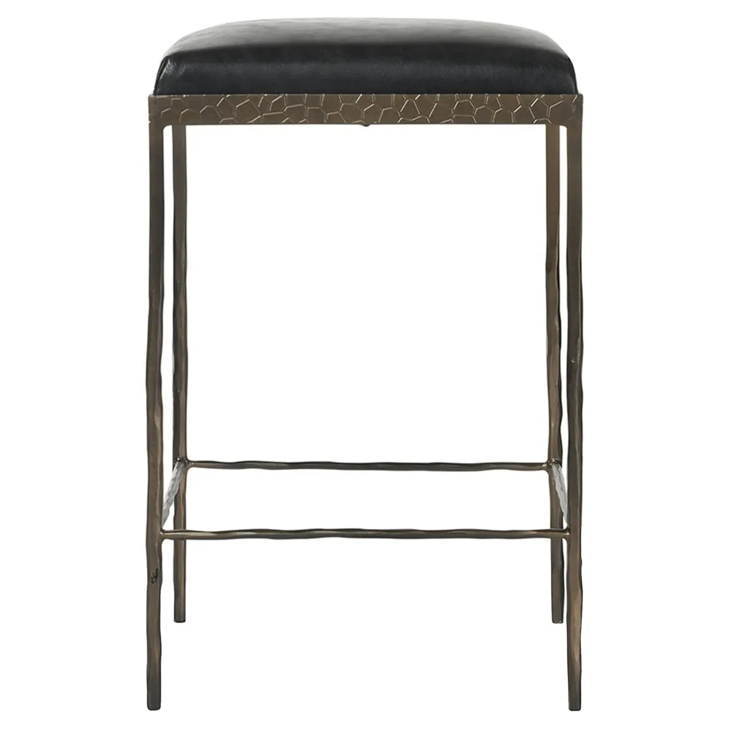 Geraldine Counter Stool - Black, Leather image