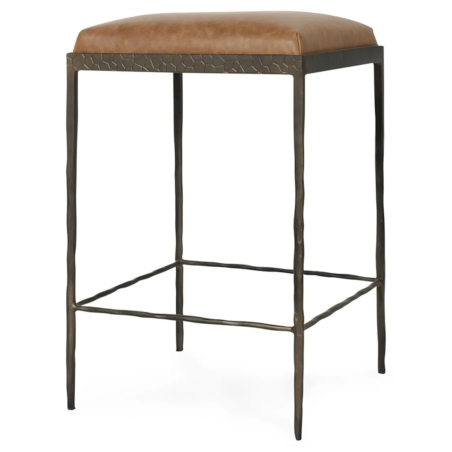 Geraldine Counter Stool - Tan, Leather
