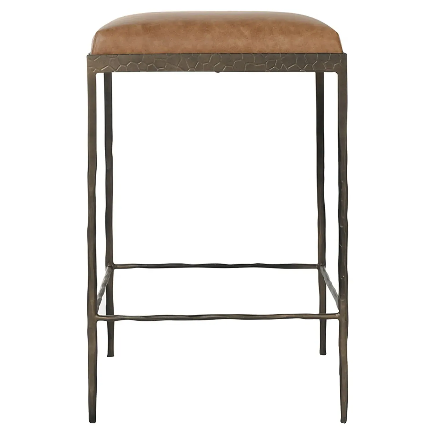Geraldine Counter Stool - Tan, Leather