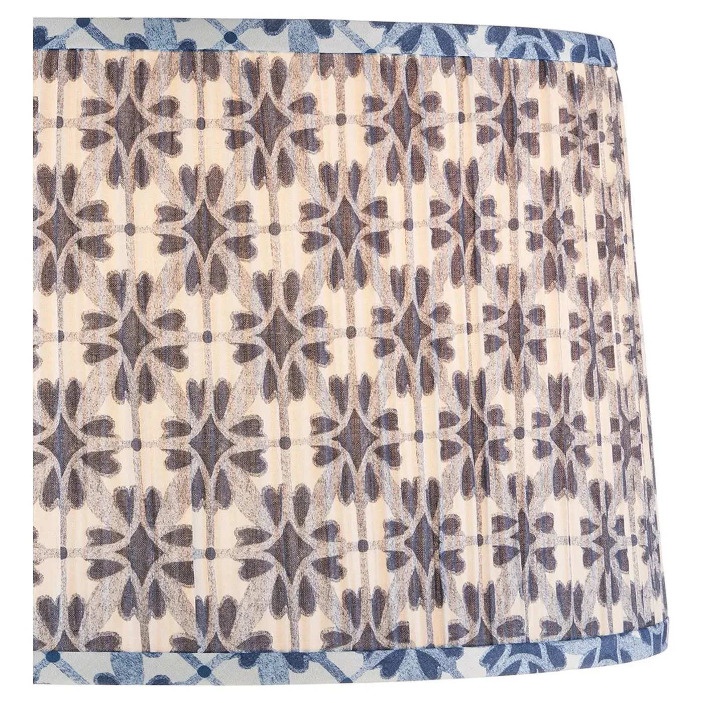 Gerica Tapered Lamp Shade - Blue, Cotton