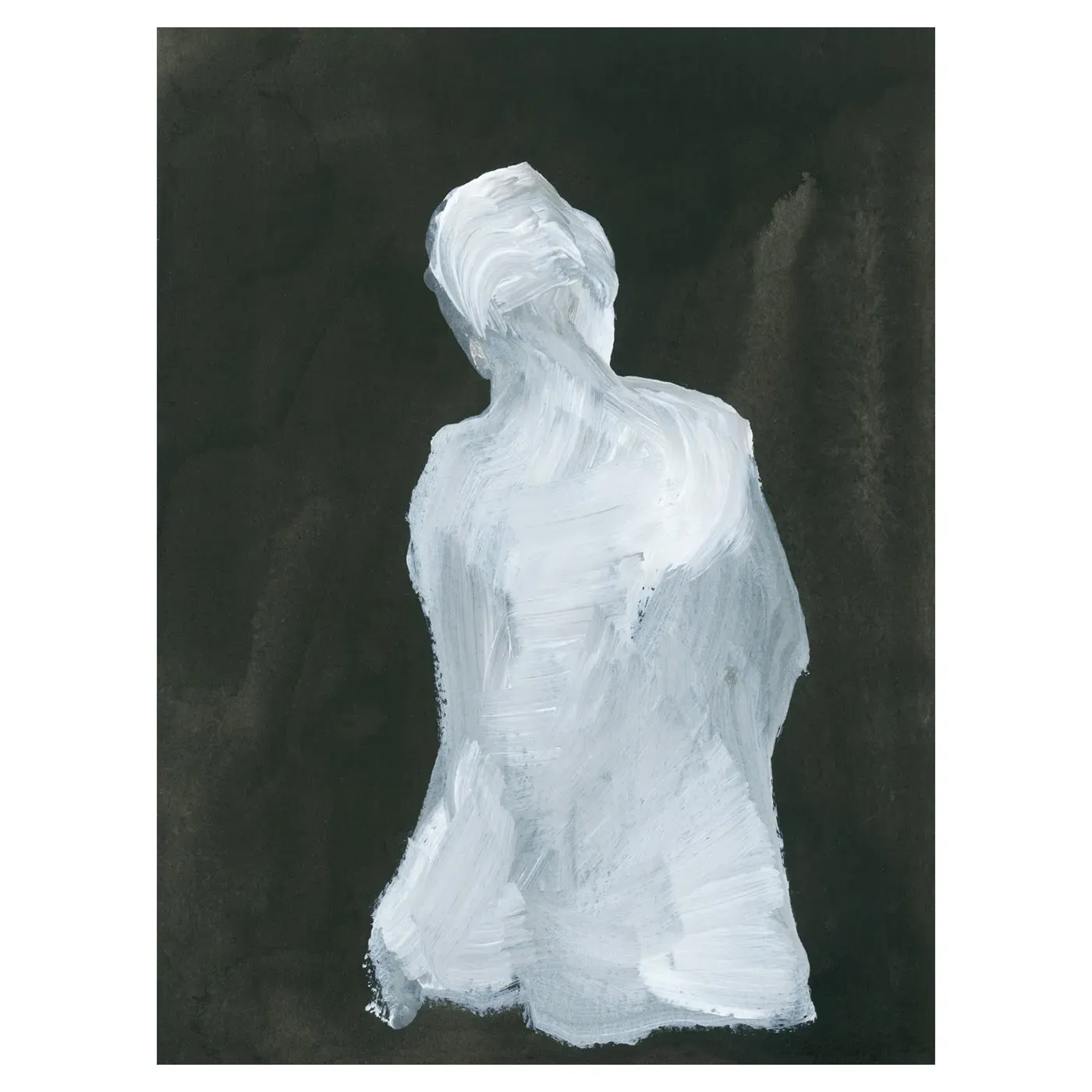 Ghost Painting 24x32 - White, Paper