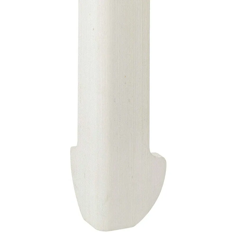 Gianna Rectangular Coffee Table - White, Grasscloth