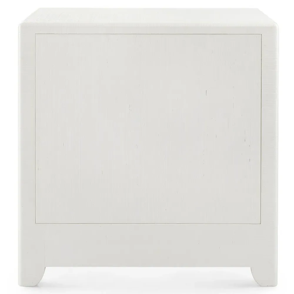 Gianna Rectangular End Table - Sand White, Wood