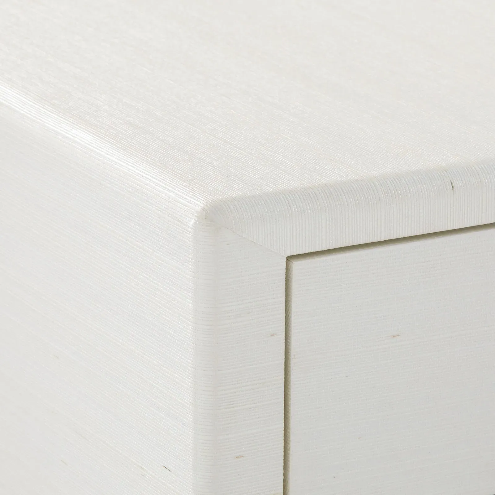 Gianna Rectangular End Table - Sand White, Wood