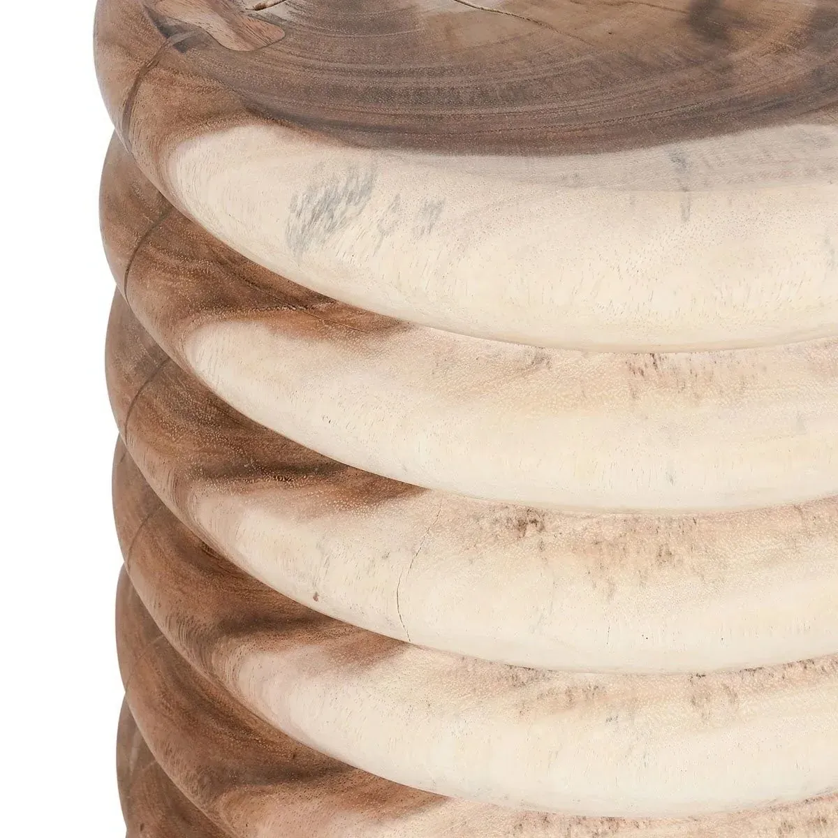 Gianni Round Side Table - Brown, Wood