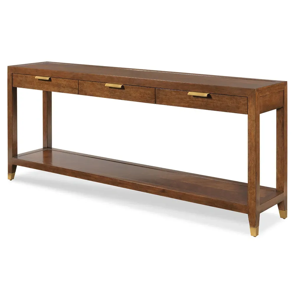 Gibson Rectangular Console Table - Bordeaux, Oak