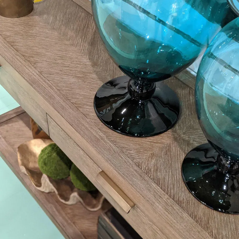 Gibson Rectangular Console Table - Vintage Brown, Oak