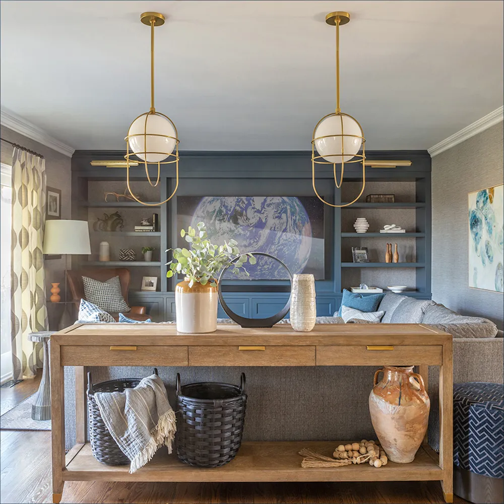 Gibson Rectangular Console Table - Vintage Brown, Oak