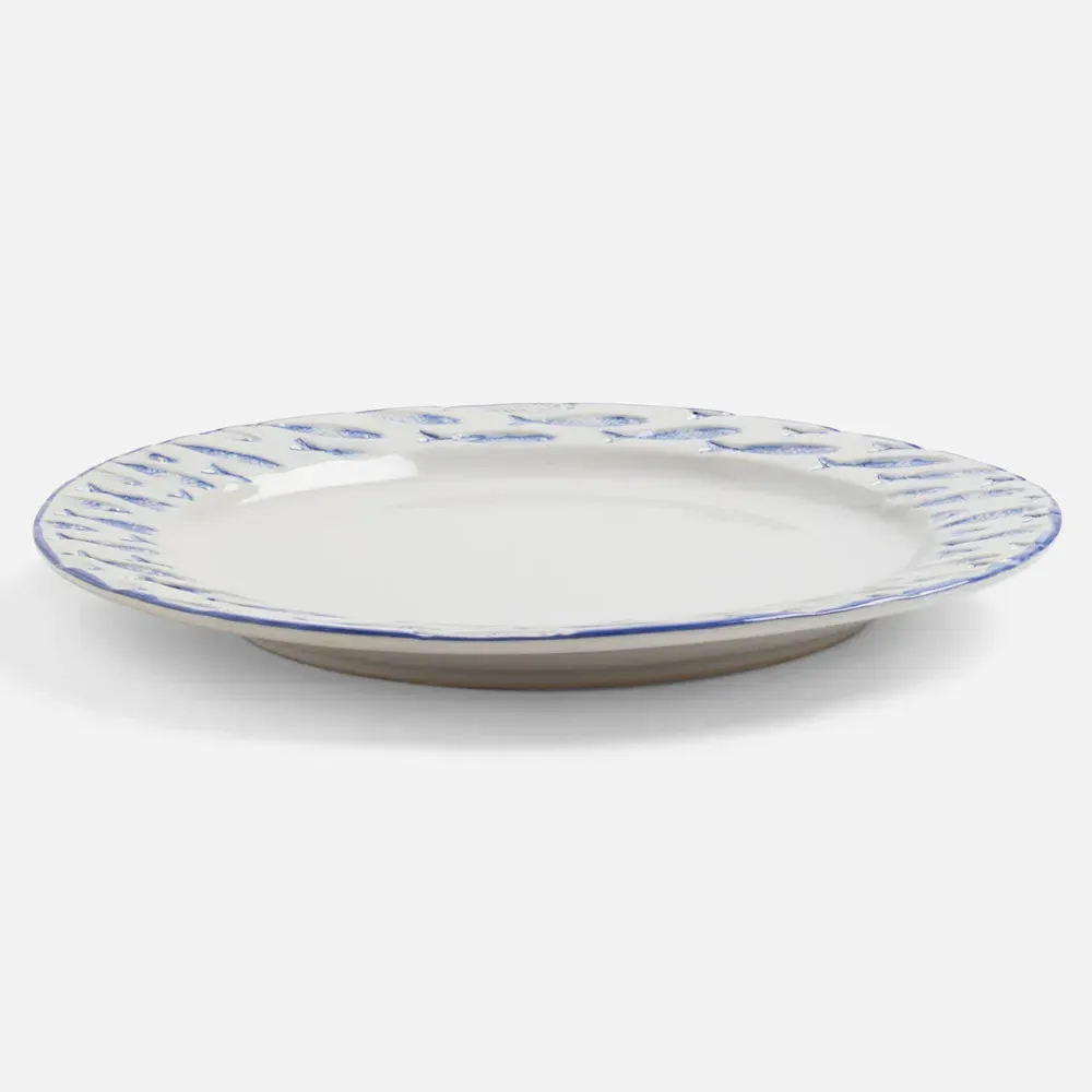 Gideon Dinner Plate Set of 4 - White, Stoneware
