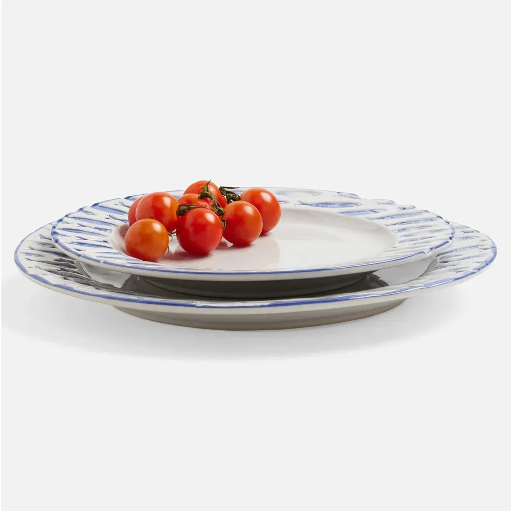 Gideon Dinner Plate Set of 4 - White, Stoneware