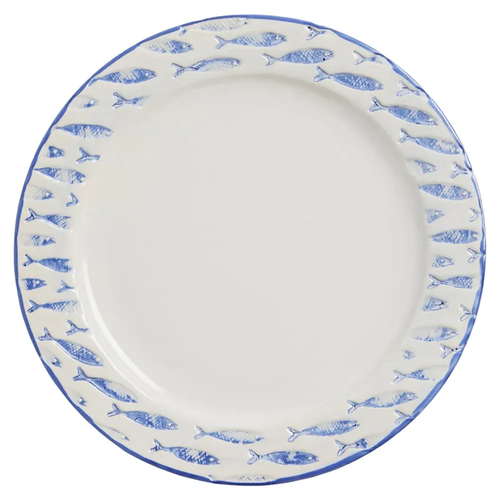 Gideon Dinner Plate Set of 4 - White, Stoneware
