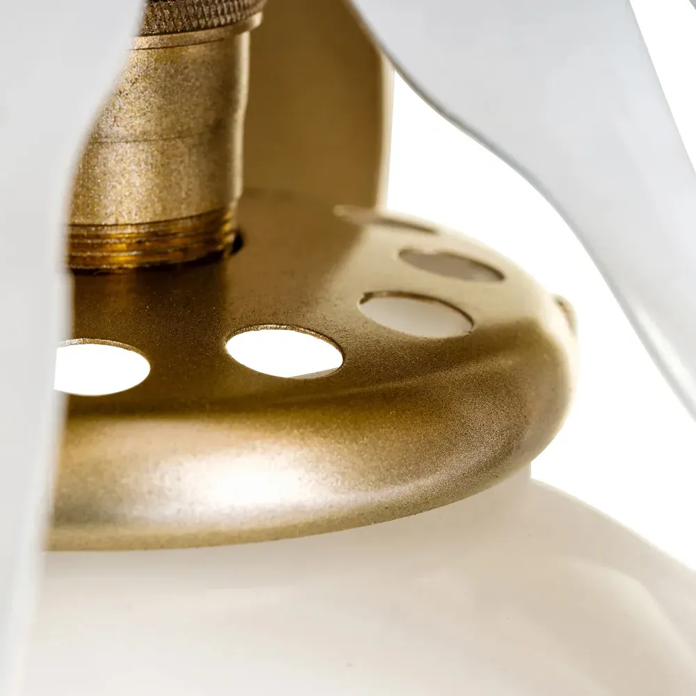 Gideon Globe Single Pendant Light - White, Steel