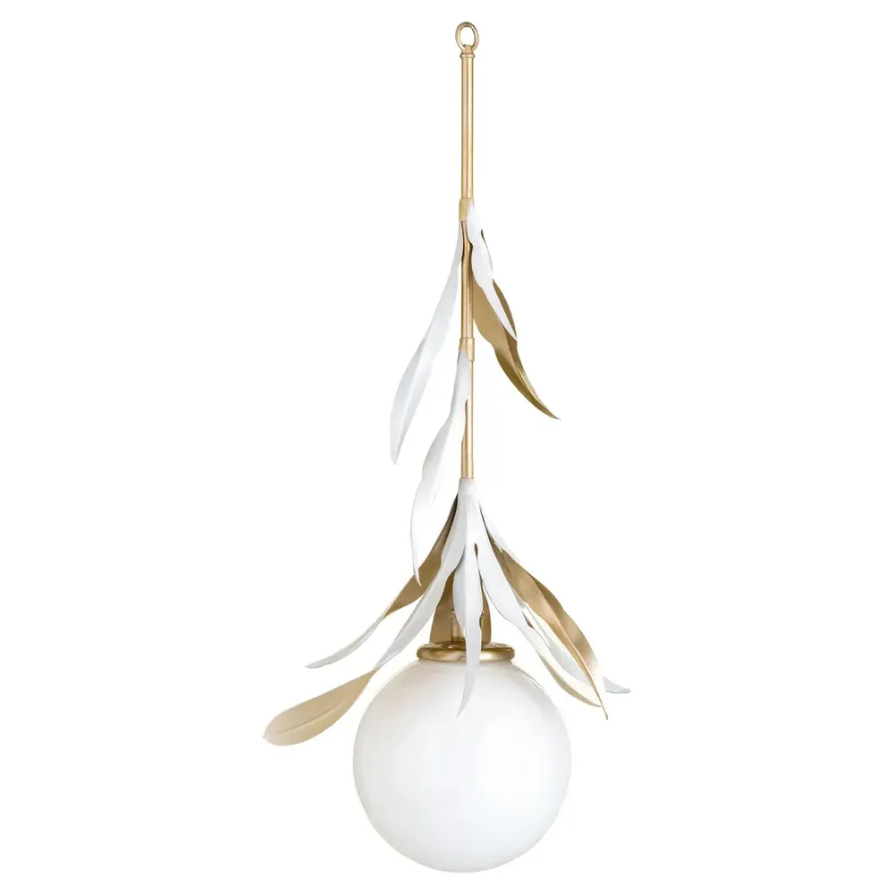 Gideon Globe Single Pendant Light - White, Steel image