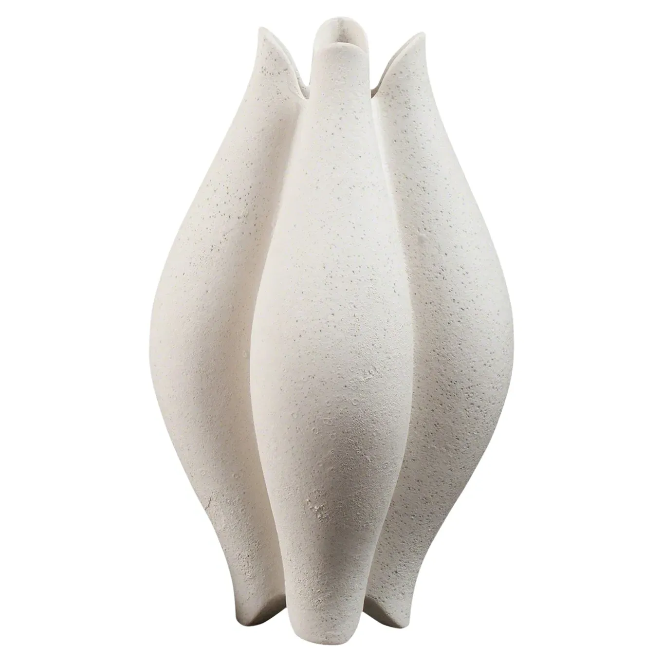 Gideon Small Floral Decorative Vase - White, Ceramic image