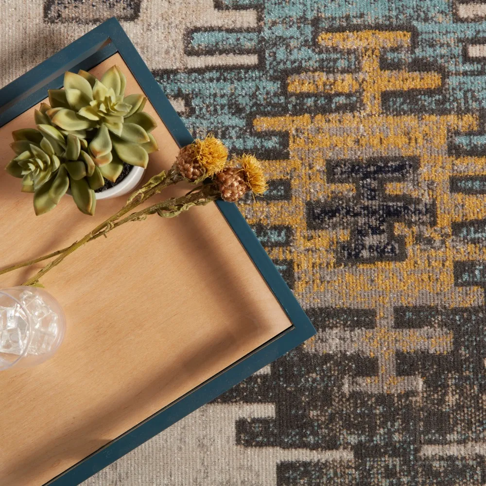 Gigi Indoor Outdoor Area Rug - Blue, Polypropylene