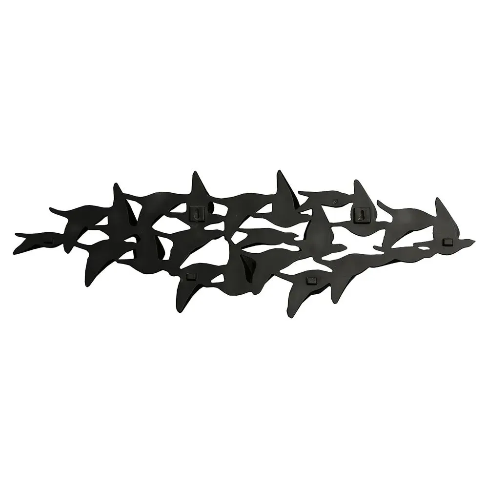 Giles Flock Of Birds Wall Sculpture - Black, Resin