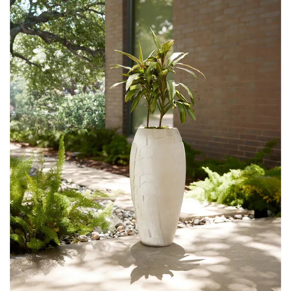 Gina Outdoor Planter - Cream, Terracotta