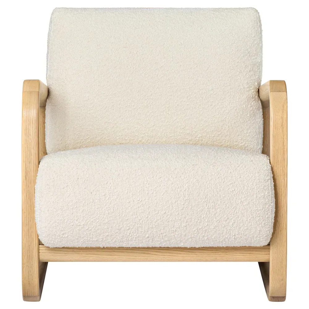 Ginevra Lounge Chair - Cream, Oak Wood image