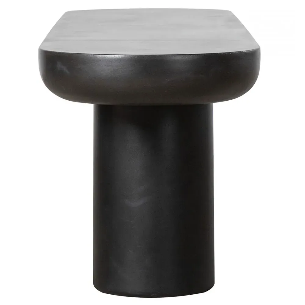 Gino Industrial Loft Outdoor Bench - Black, Concrete