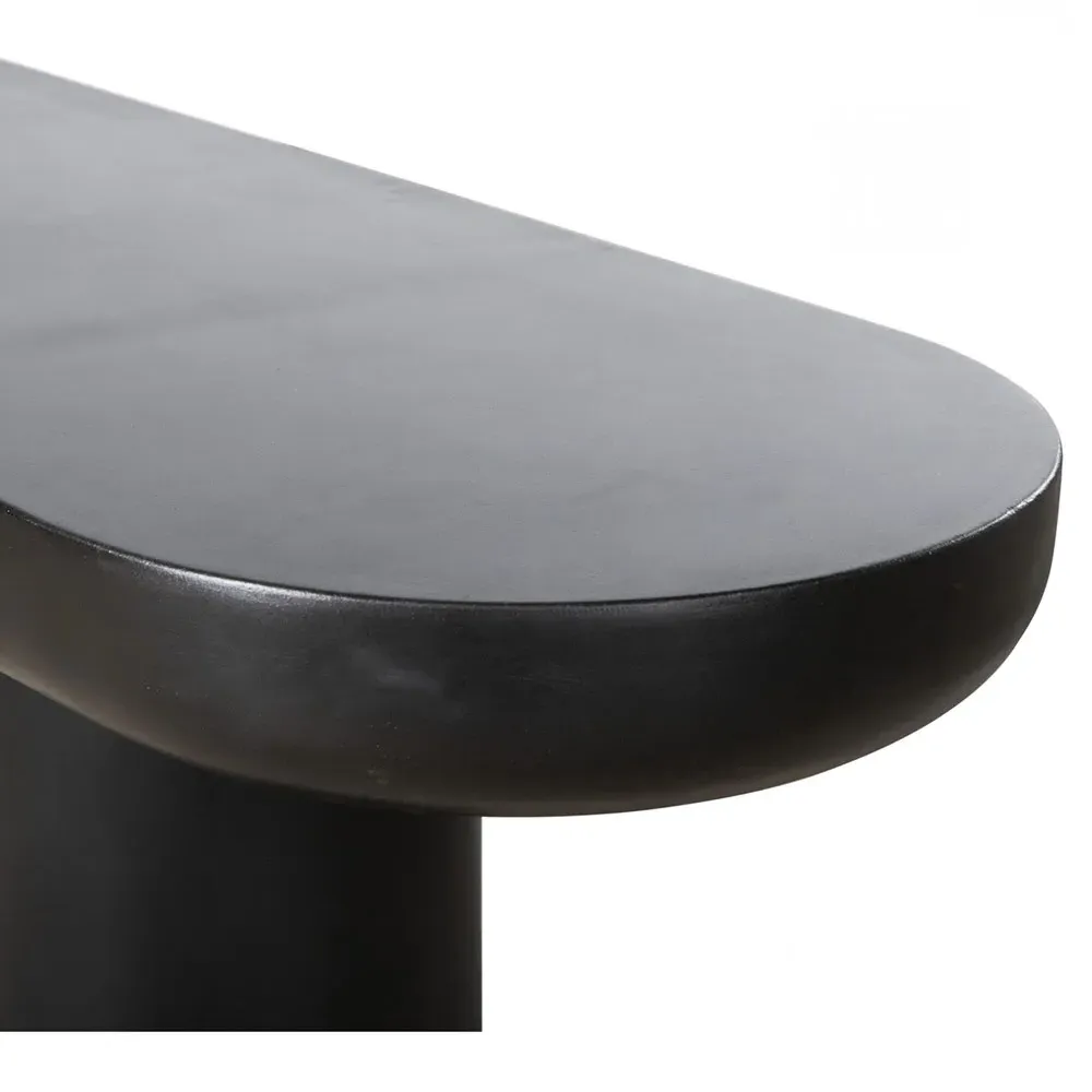 Gino Industrial Loft Outdoor Bench - Black, Concrete