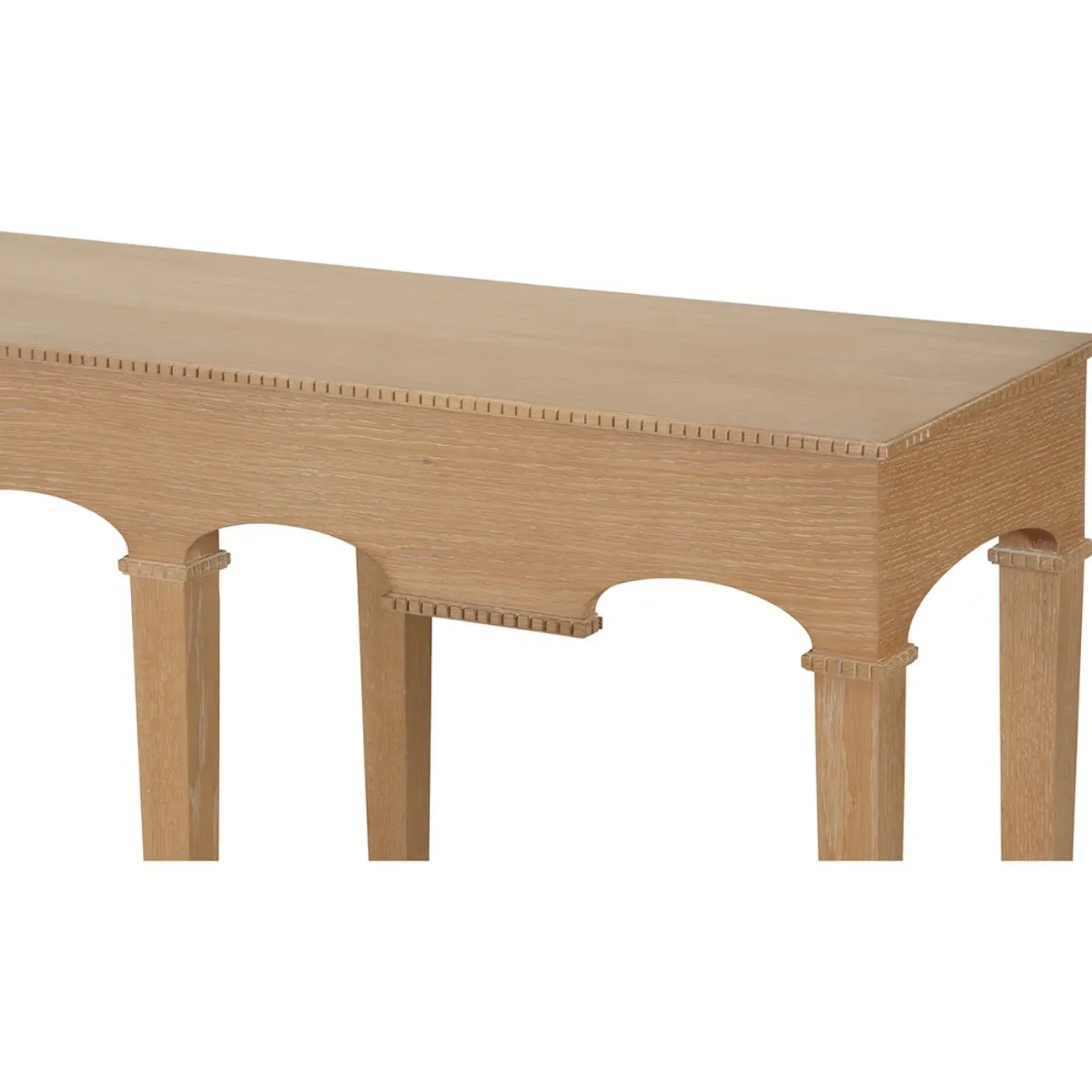 Gio Rectangular Console Table - Cerused Oak