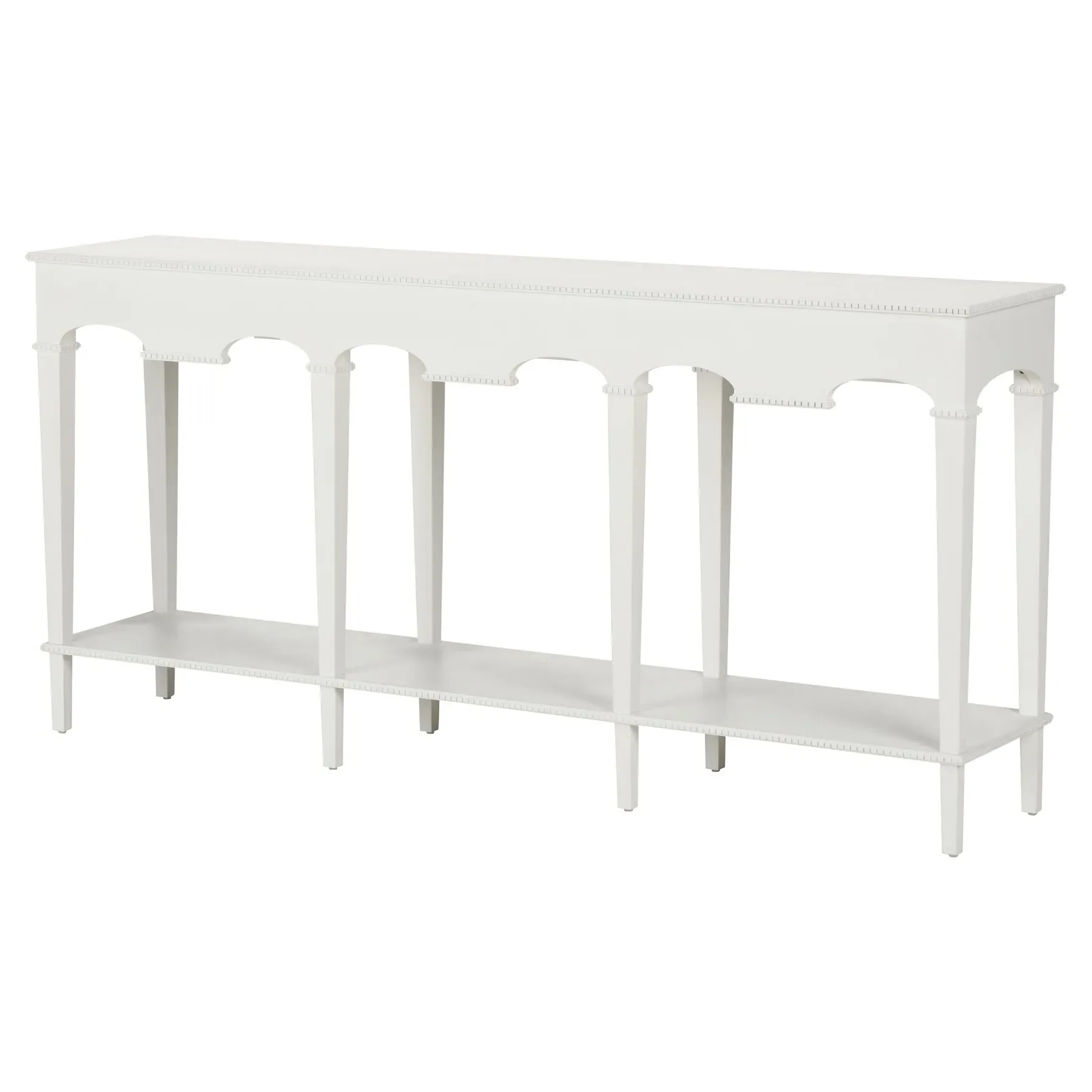 Gio Rectangular Console Table - White