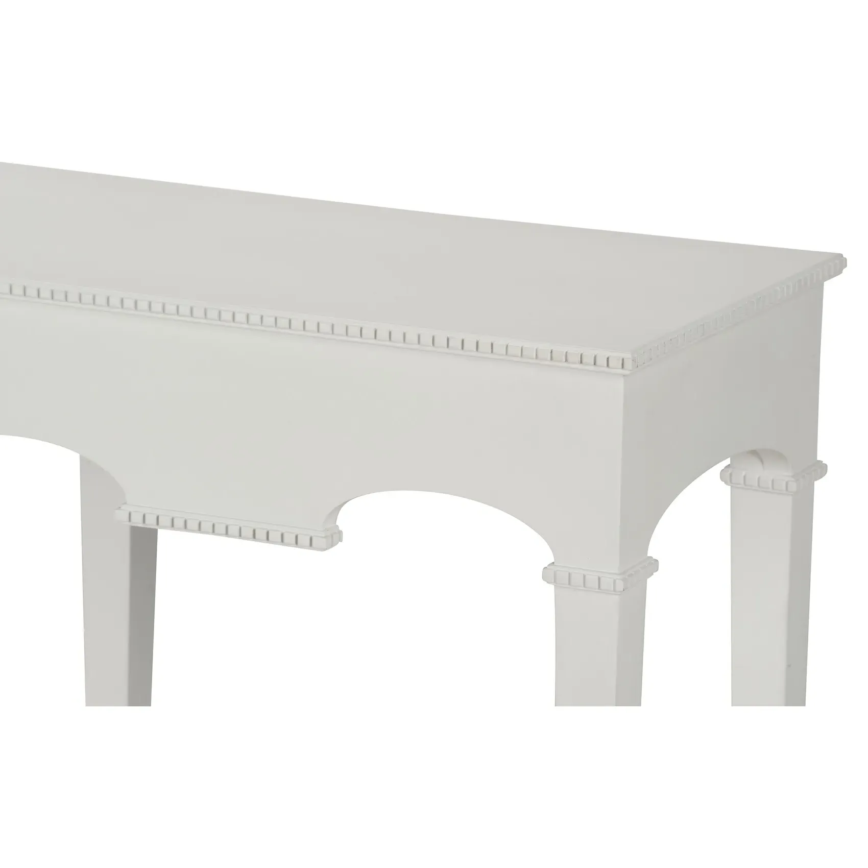 Gio Rectangular Console Table - White