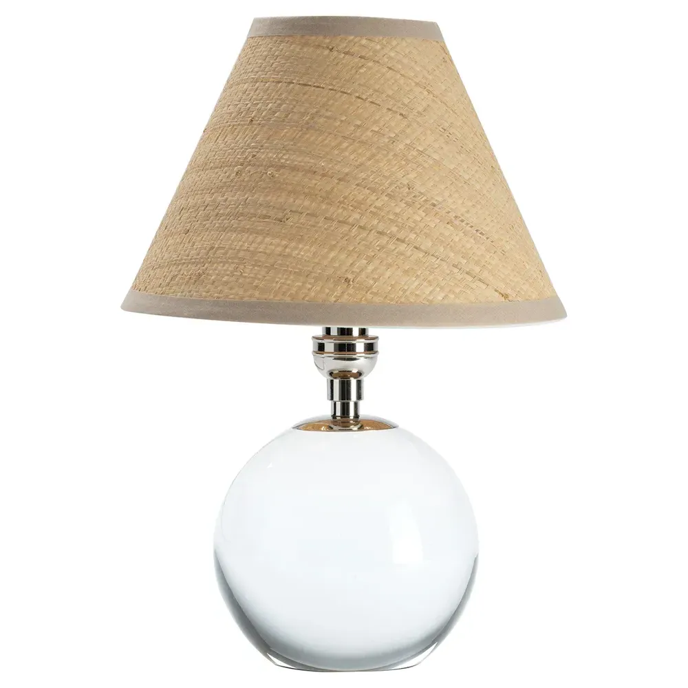 Giorgio Mini Table Lamp - Polished Nickel, Crystal