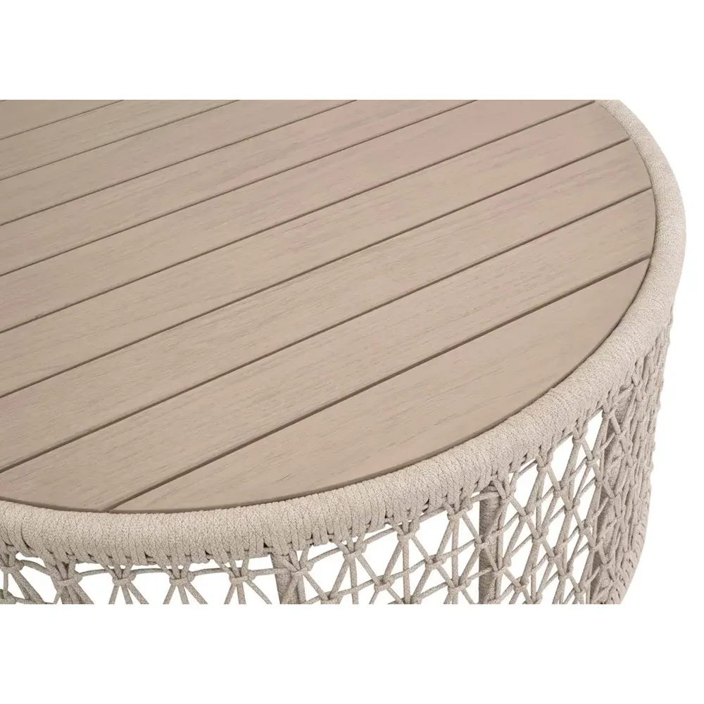 Gisella Round Outdoor Coffee Table - Beige, Teak