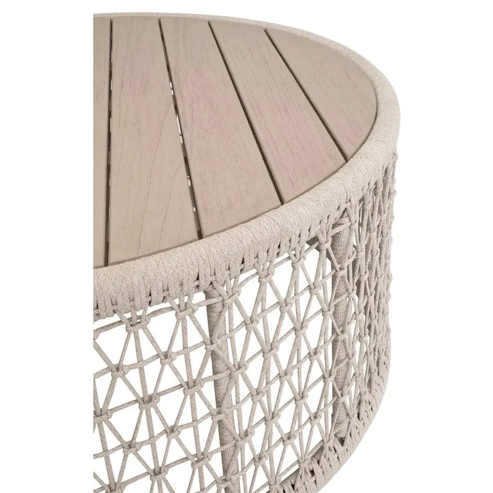 Gisella Round Outdoor Coffee Table - Beige, Teak