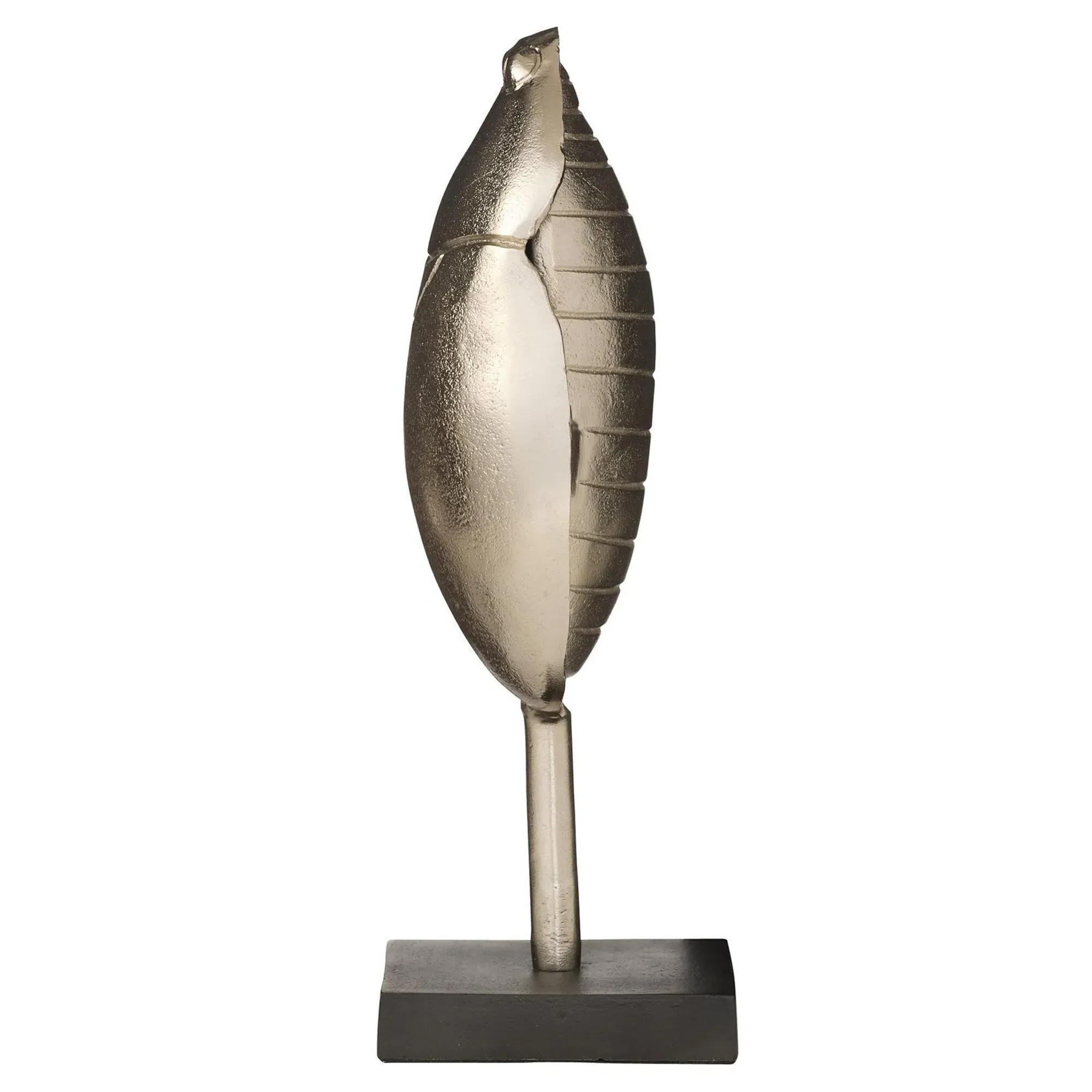 Gita Silver Brass Beetle Sculpture - Grey, Brass