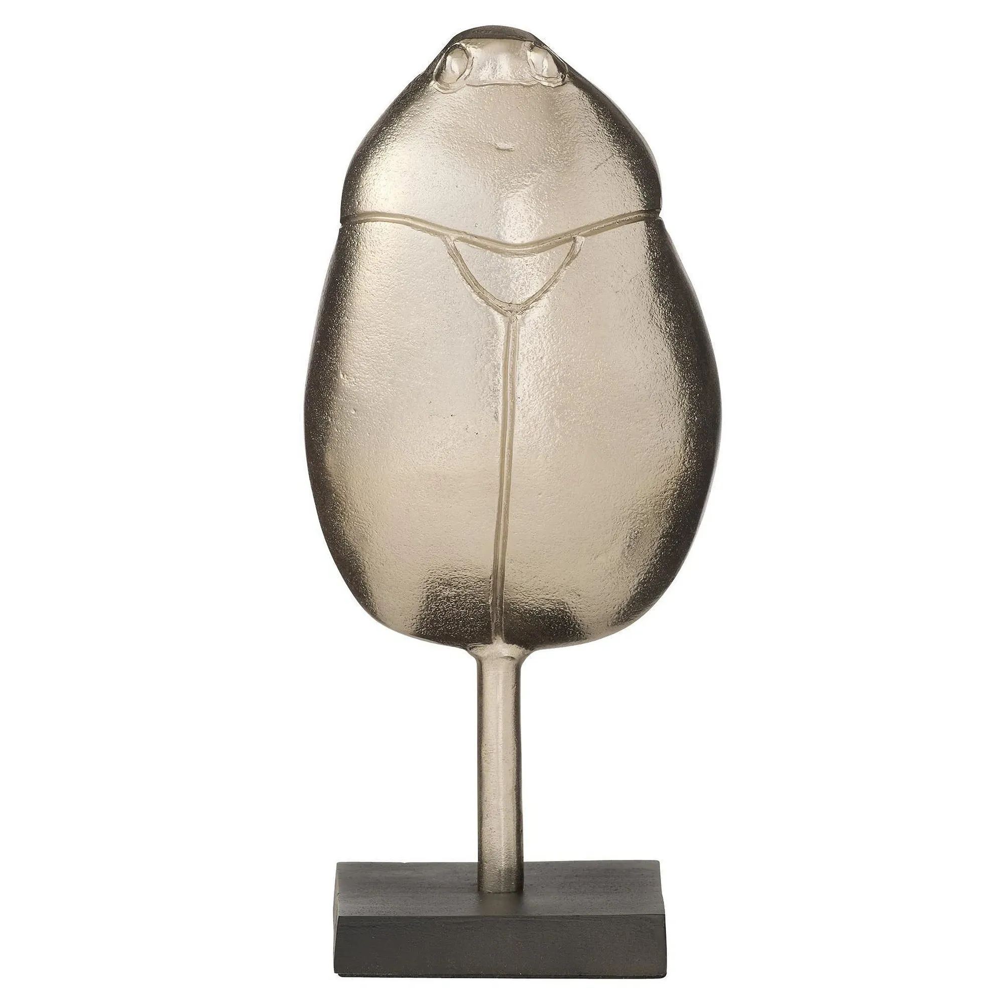 Gita Silver Brass Beetle Sculpture - Grey, Brass image