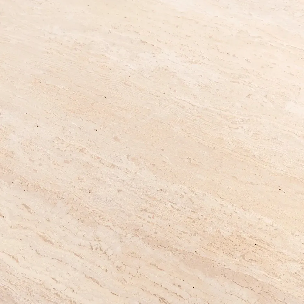 Giuliana Round Bistro Dining Table - Beige, Travertine