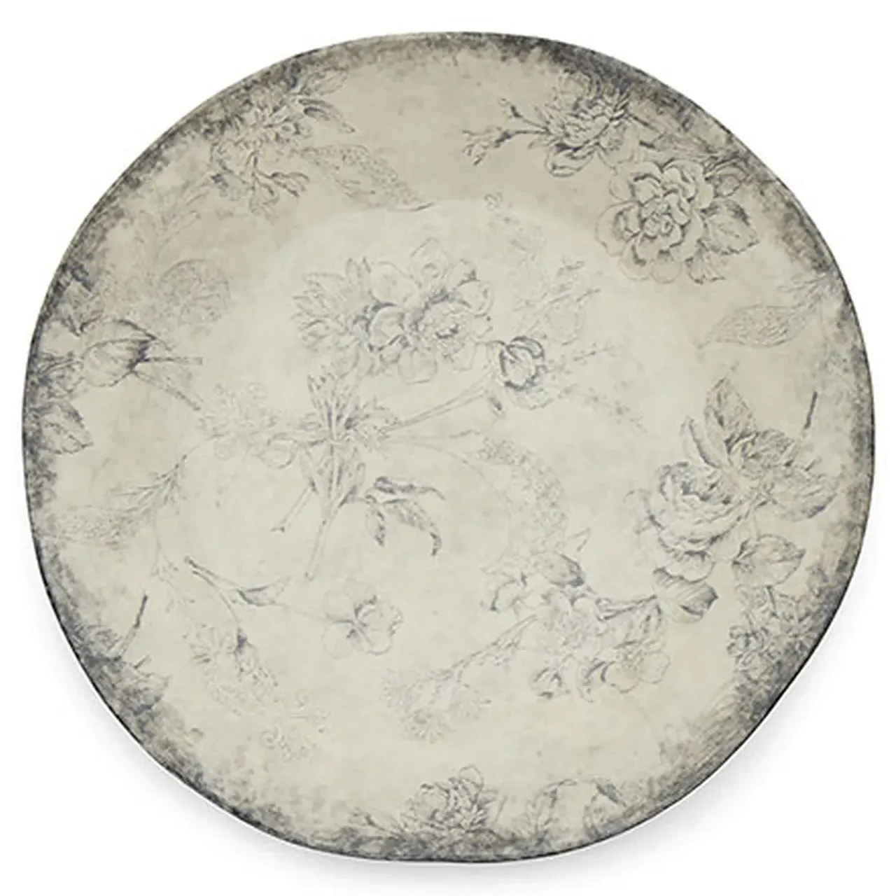 Giulietta Floral Ceramic Dinner Plate - Cream, Italian Ceramic