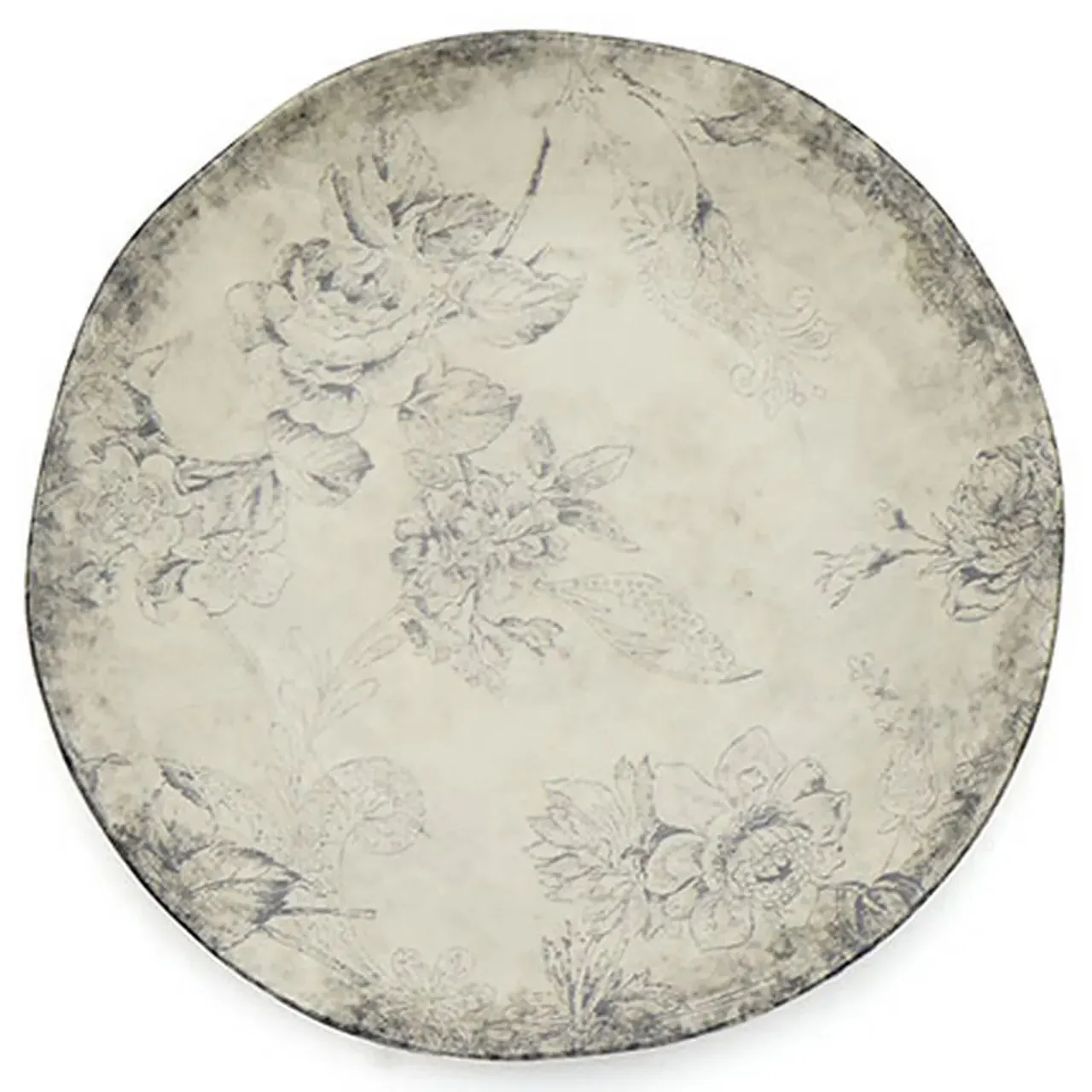 Giulietta Floral Ceramic Salad Plate - Cream, Italian Ceramic