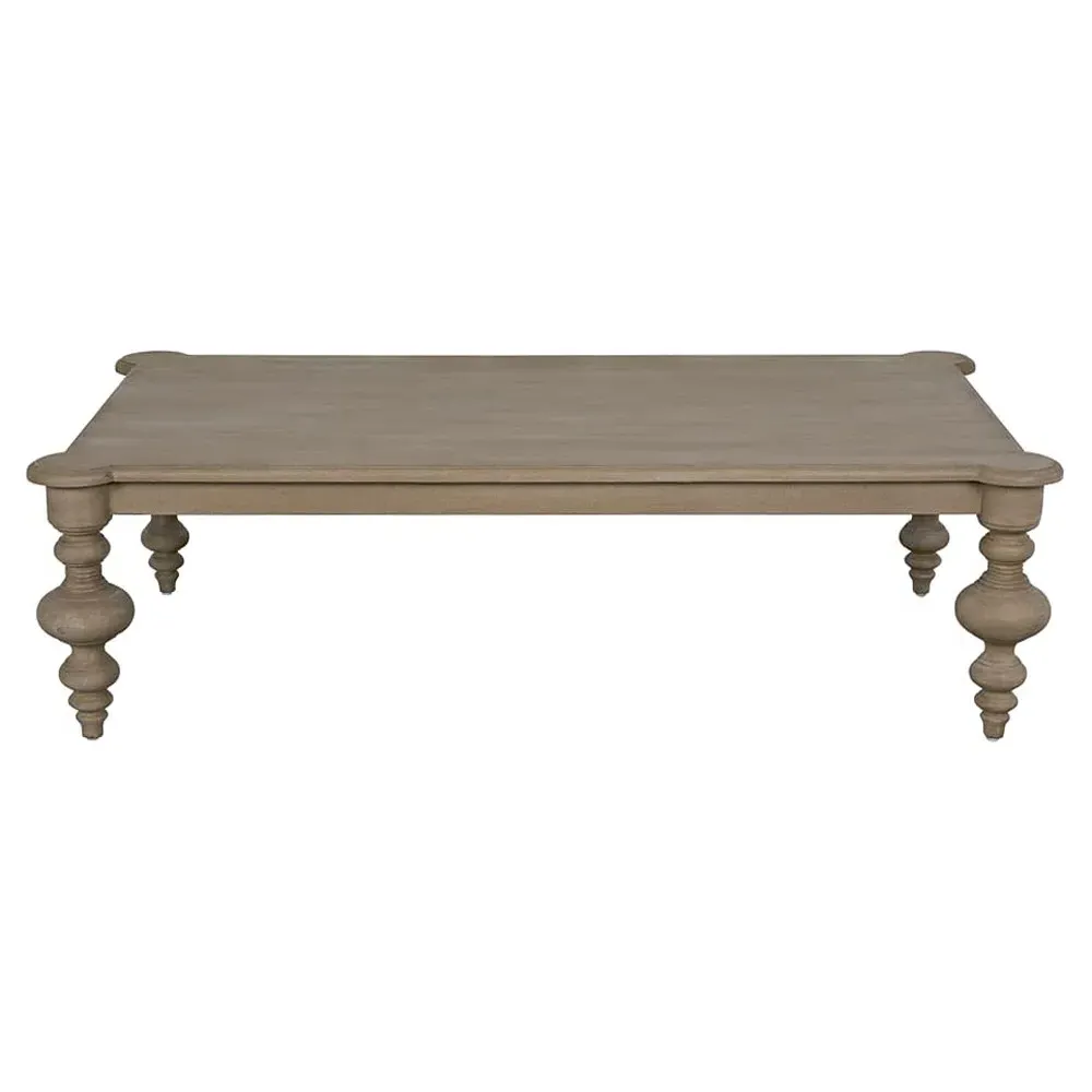 Givelle Rectangular Coffee Table - Weathered Brown, Mahogany image